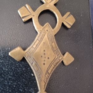 𝅺1 Large Brass Traditioal Taureg Tribal  Amulet/Pendant